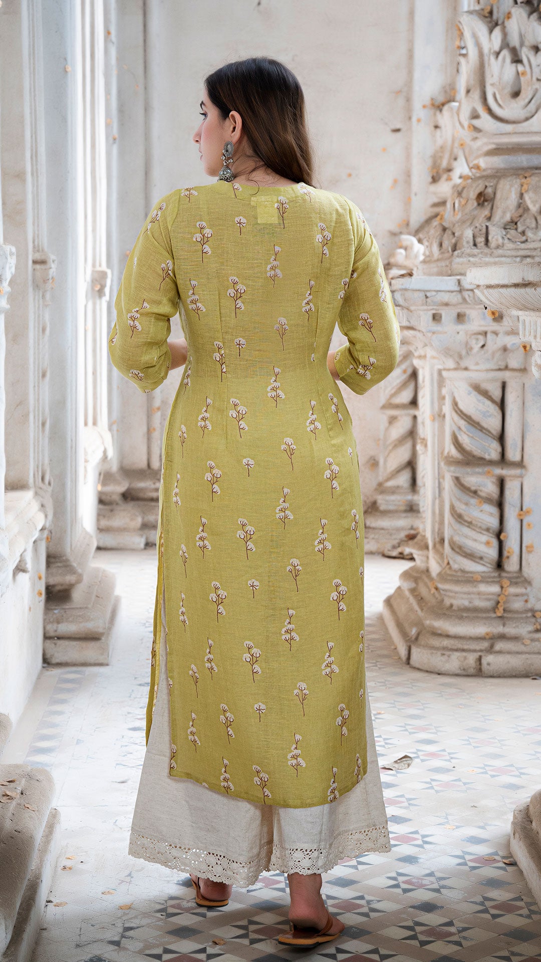 CARDAMOM LINEN KURTA