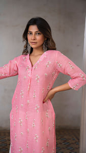 CANDY FLOSS LINEN KURTA