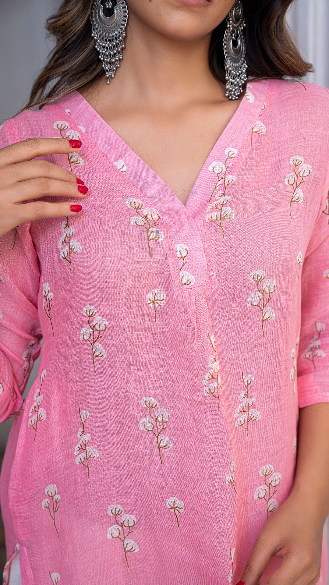 CANDY FLOSS LINEN KURTA