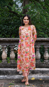 JHELUM FLORAL KURTA SET - PINK