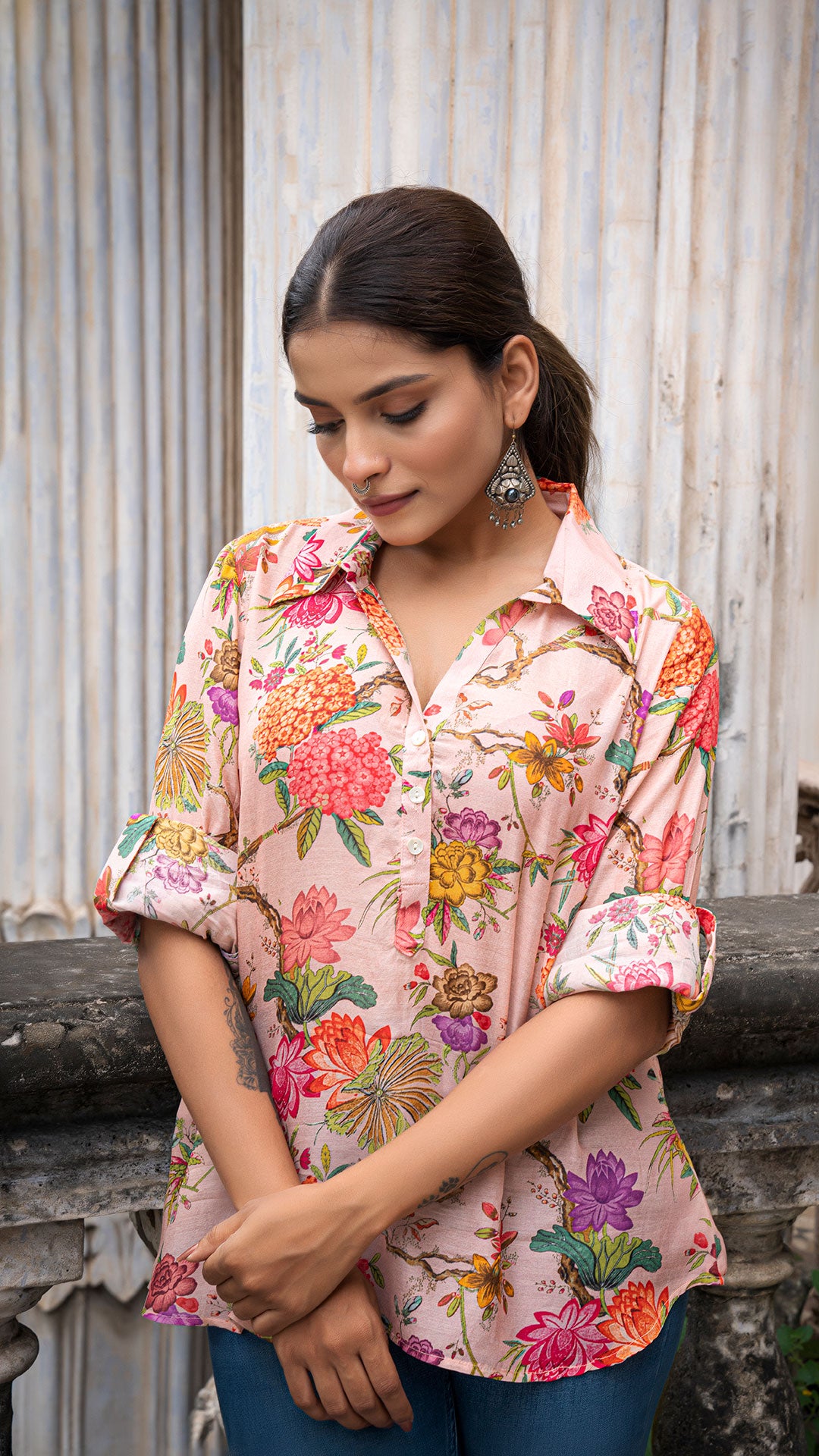 MAHIRA SOFT SILK SHORT TOP