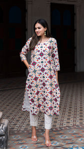 SABAA PATOLA PRINT CHANDERI SILK KURTA