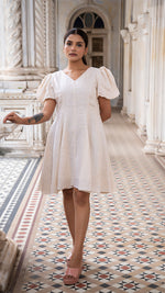 Load image into Gallery viewer, NAPLES PURE LINEN DRESS IN BEIGE
