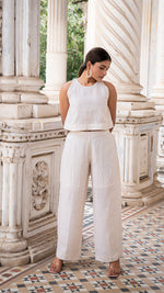 Load image into Gallery viewer, BEIGE PURE LINEN CO-ORD SET
