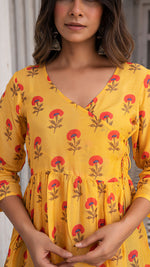 Load image into Gallery viewer, LAVANYA WRAP TOP IN SOFT SILK - MANGO YELLOW
