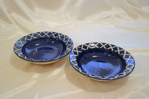 Yahto Blue Pottery Pasta Bowls