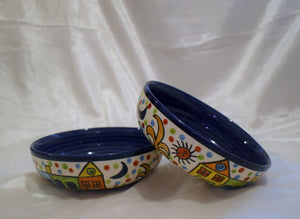 Marilee Blue Pottery Salad Bowls