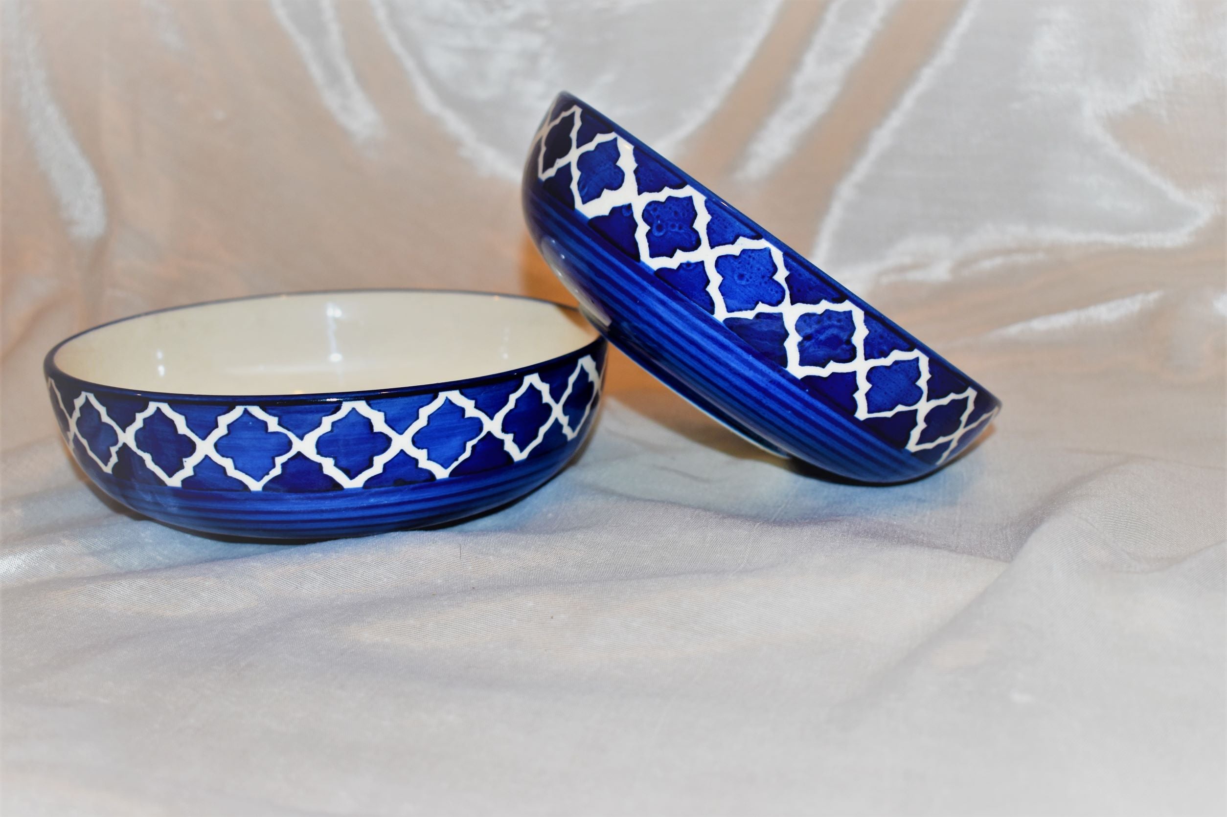 Atasi Blue Pottery Salad Bowls