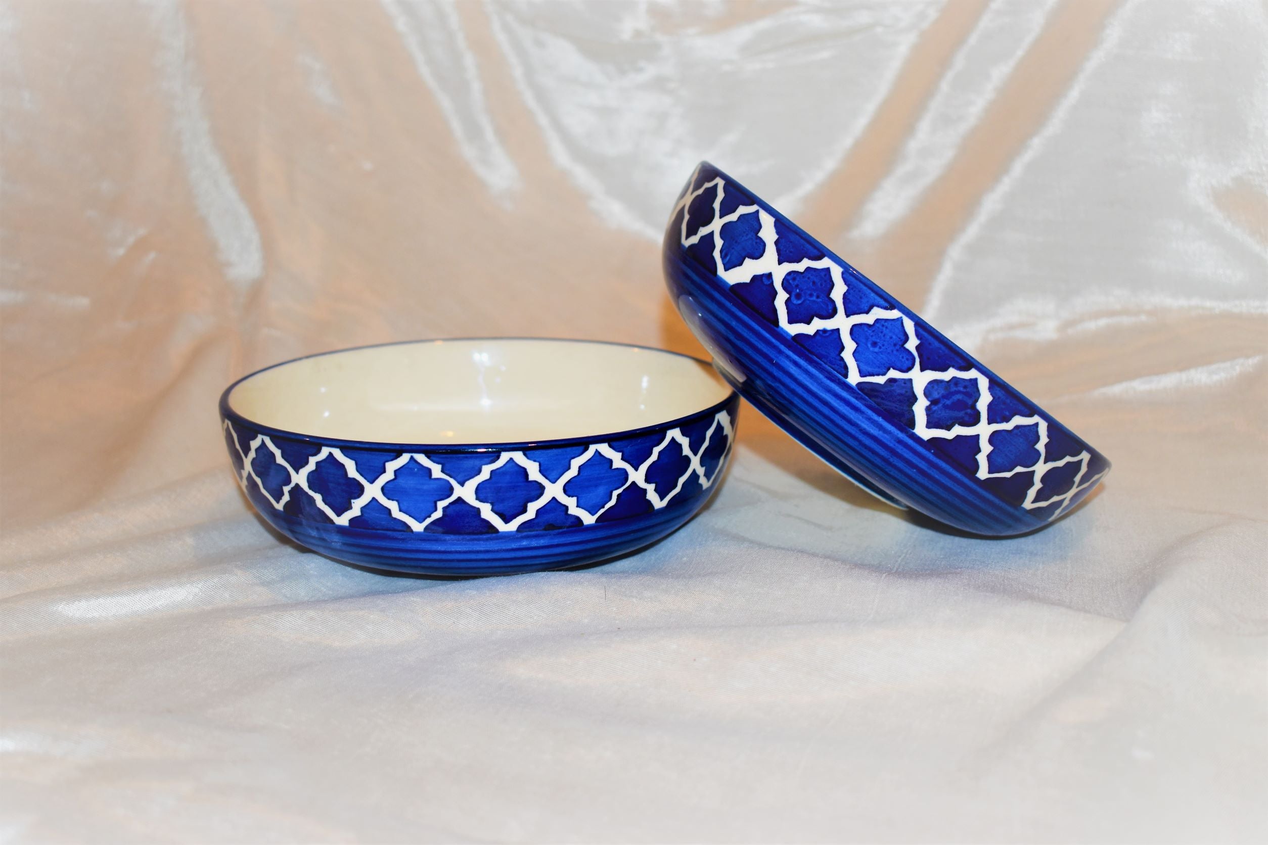 Atasi Blue Pottery Salad Bowls