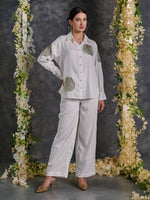 Load image into Gallery viewer, Diyu Sequin Embroidered White Co-Ord Set
