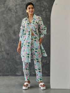 Pastel Floral Kurta- Straight Fit Pant