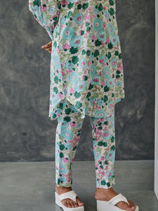 Pastel Floral Kurta- Straight Fit Pant