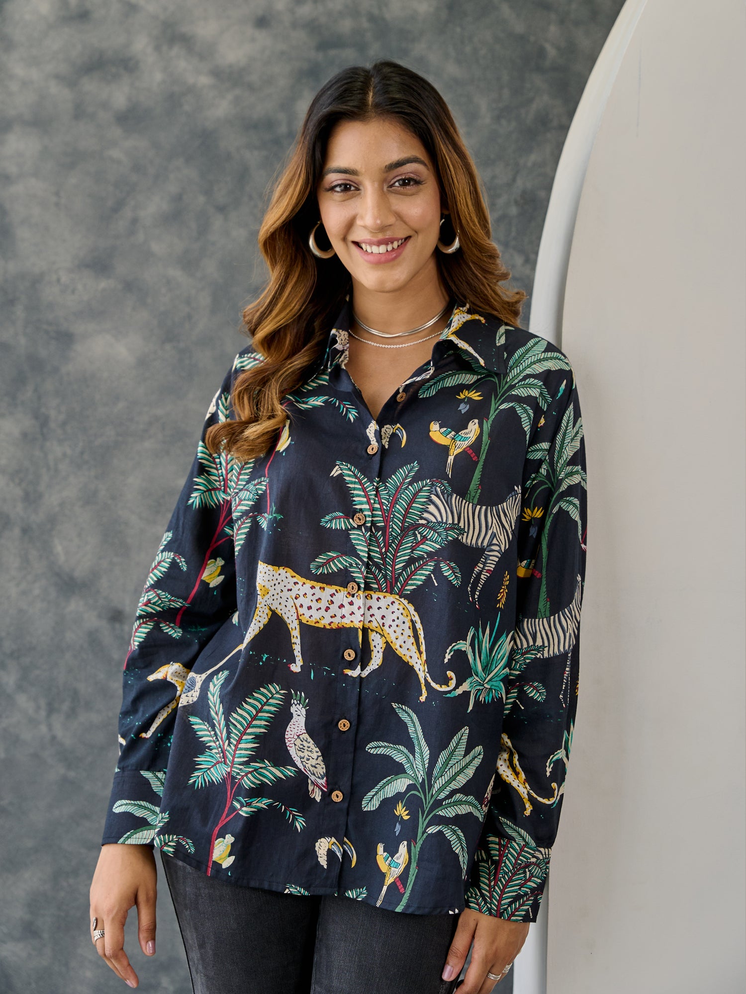 Tropical Jungle Print Shirt