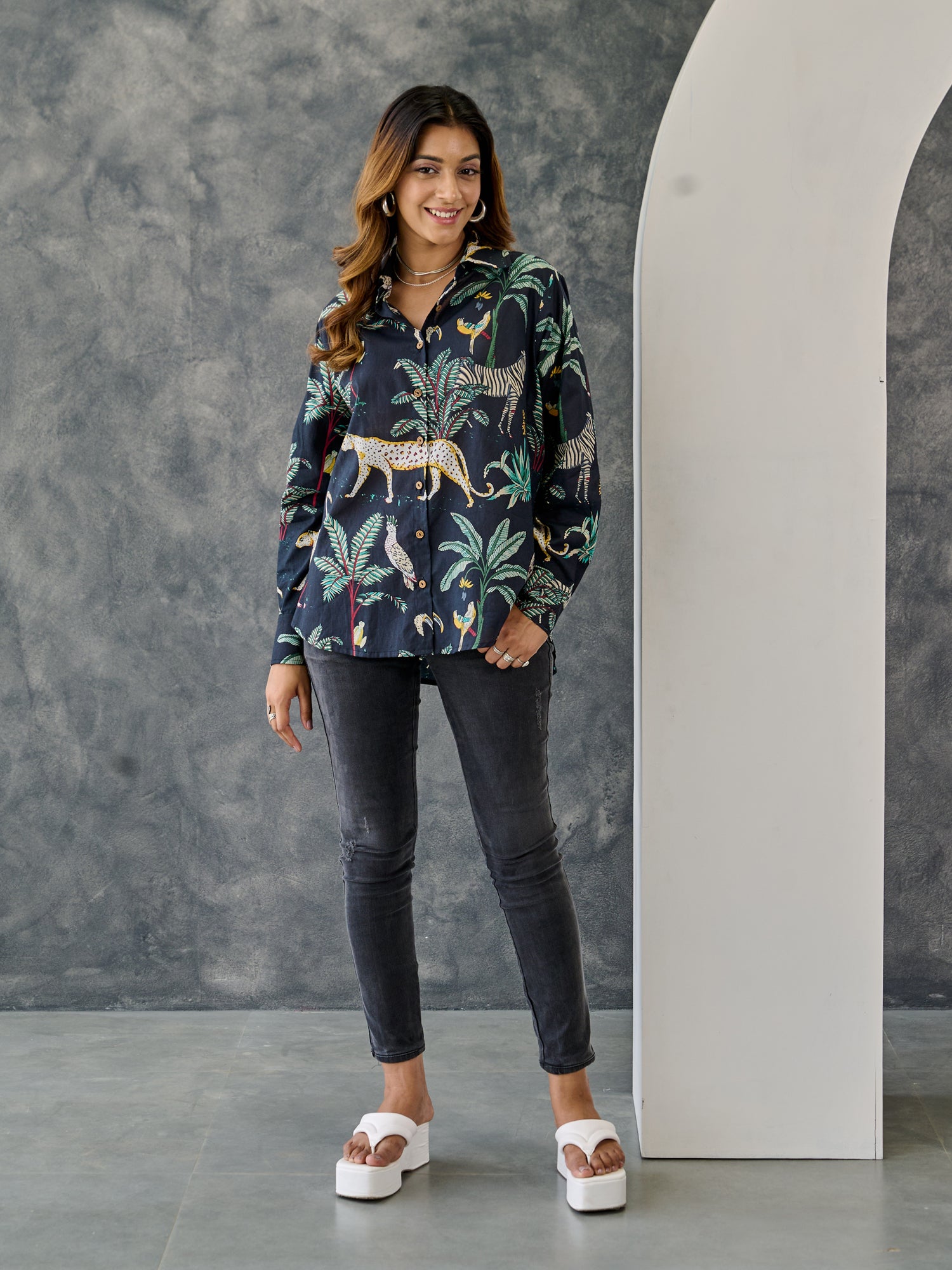 Tropical Jungle Print Shirt