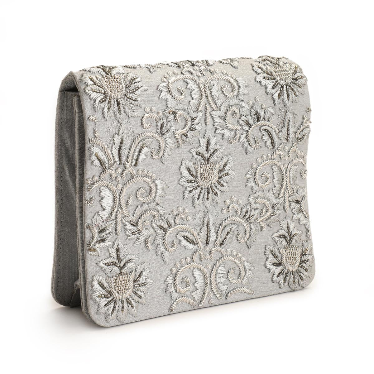 Silver Nagma clutch