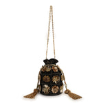 Load image into Gallery viewer, Black Diva potli bag
