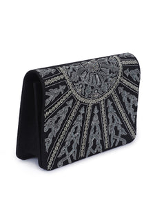 Sparkling black clutch