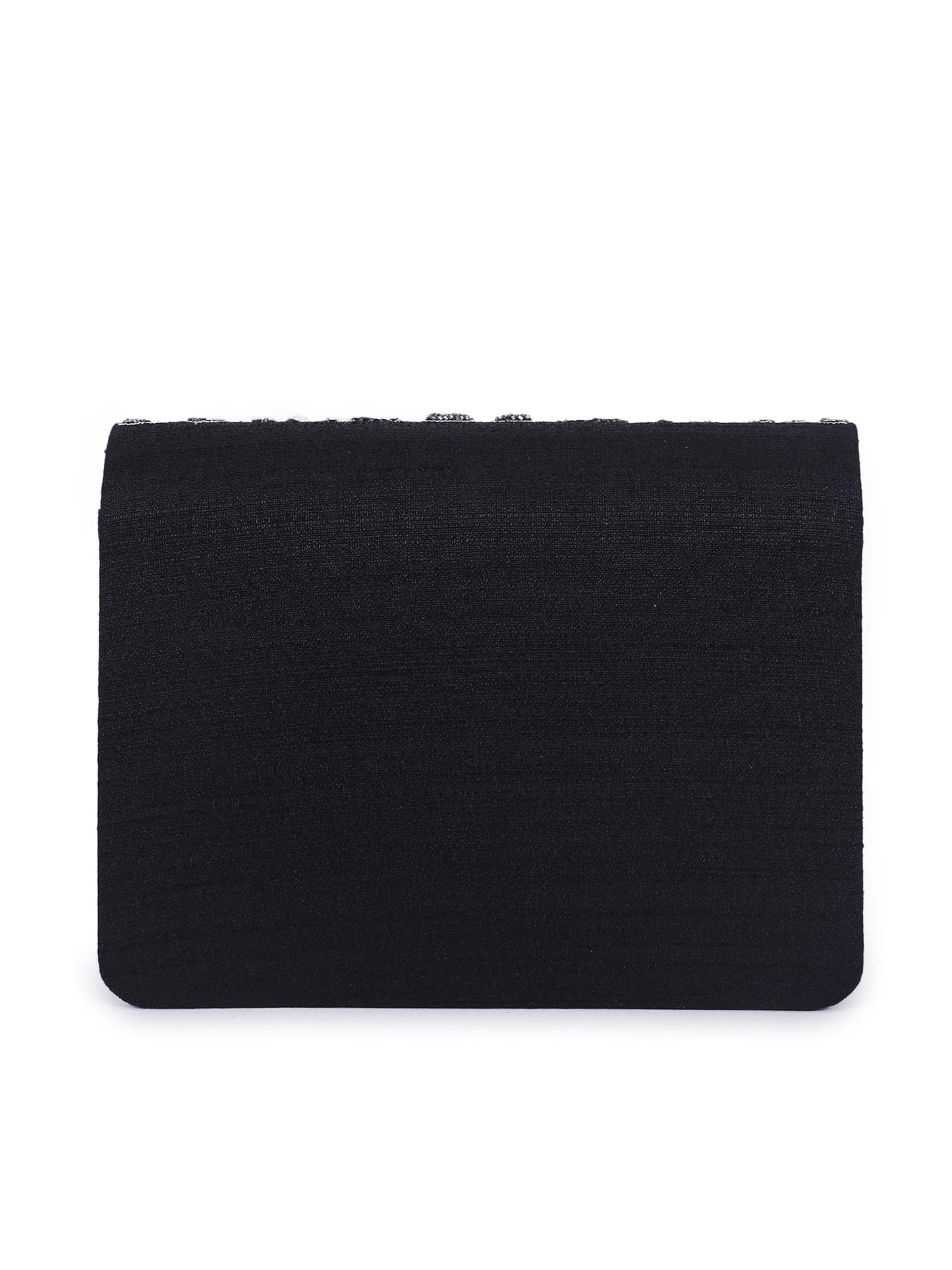 Sparkling black clutch
