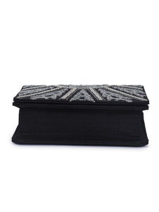 Sparkling black clutch