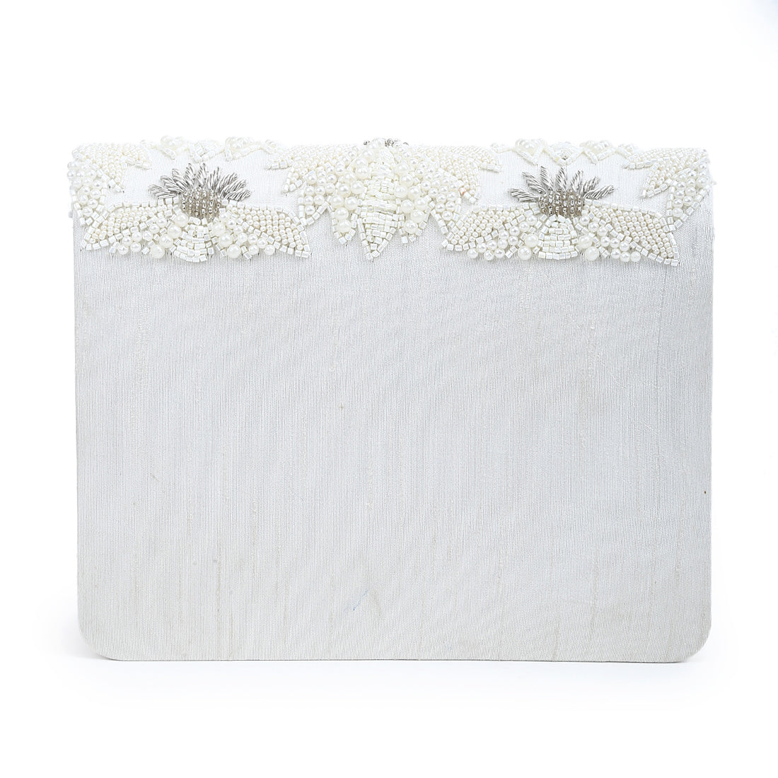 Pearl floral clutch