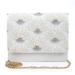 Load image into Gallery viewer, Pearl floral clutch
