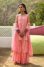 Load image into Gallery viewer, Kirik Pink Kurta-Sharara Set
