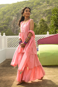 Kirik Pink Kurta-Sharara Set