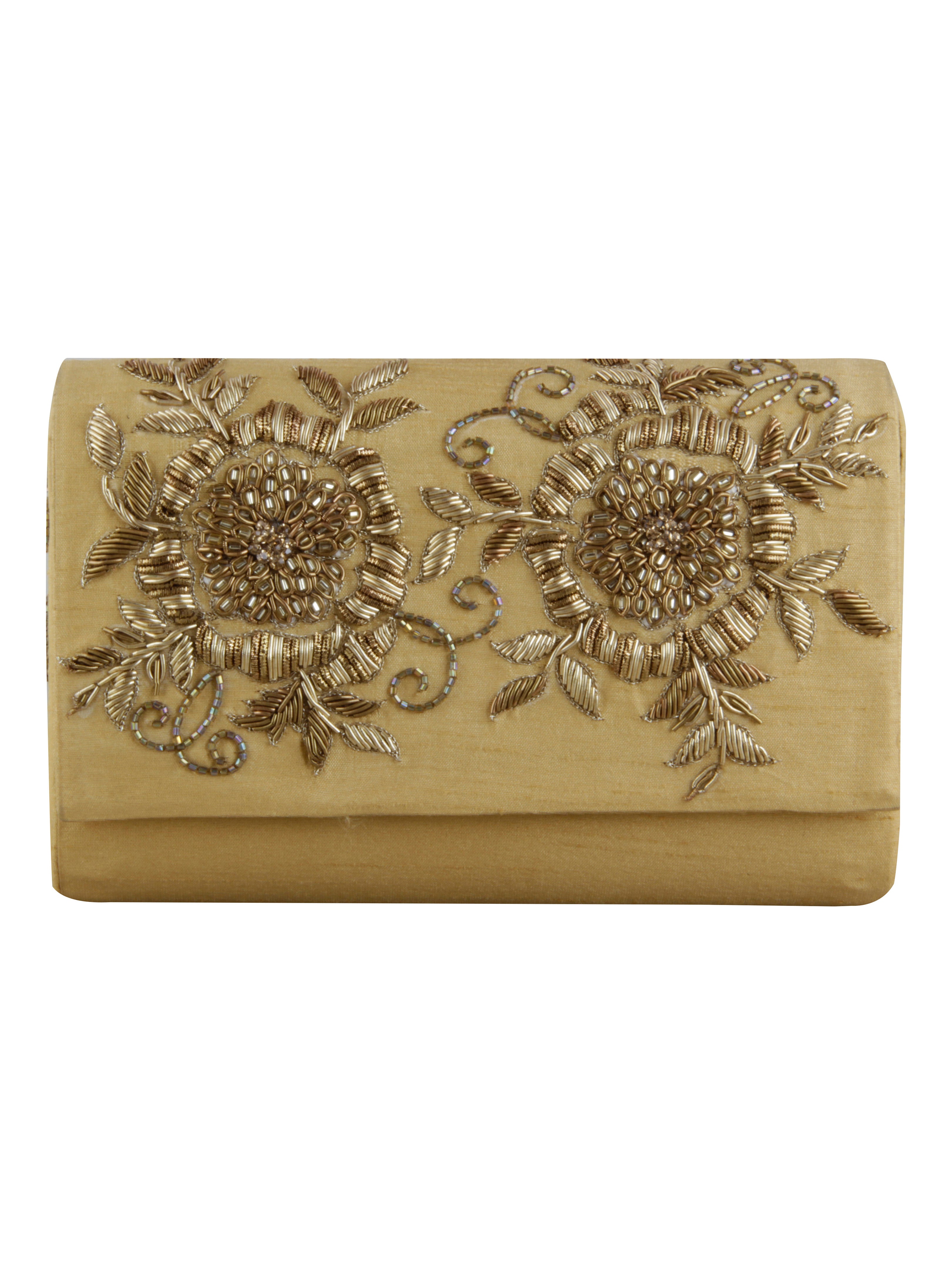 Mustard gold clutch