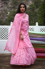 Load image into Gallery viewer, Neeru Pink Kurta-Skirt Set
