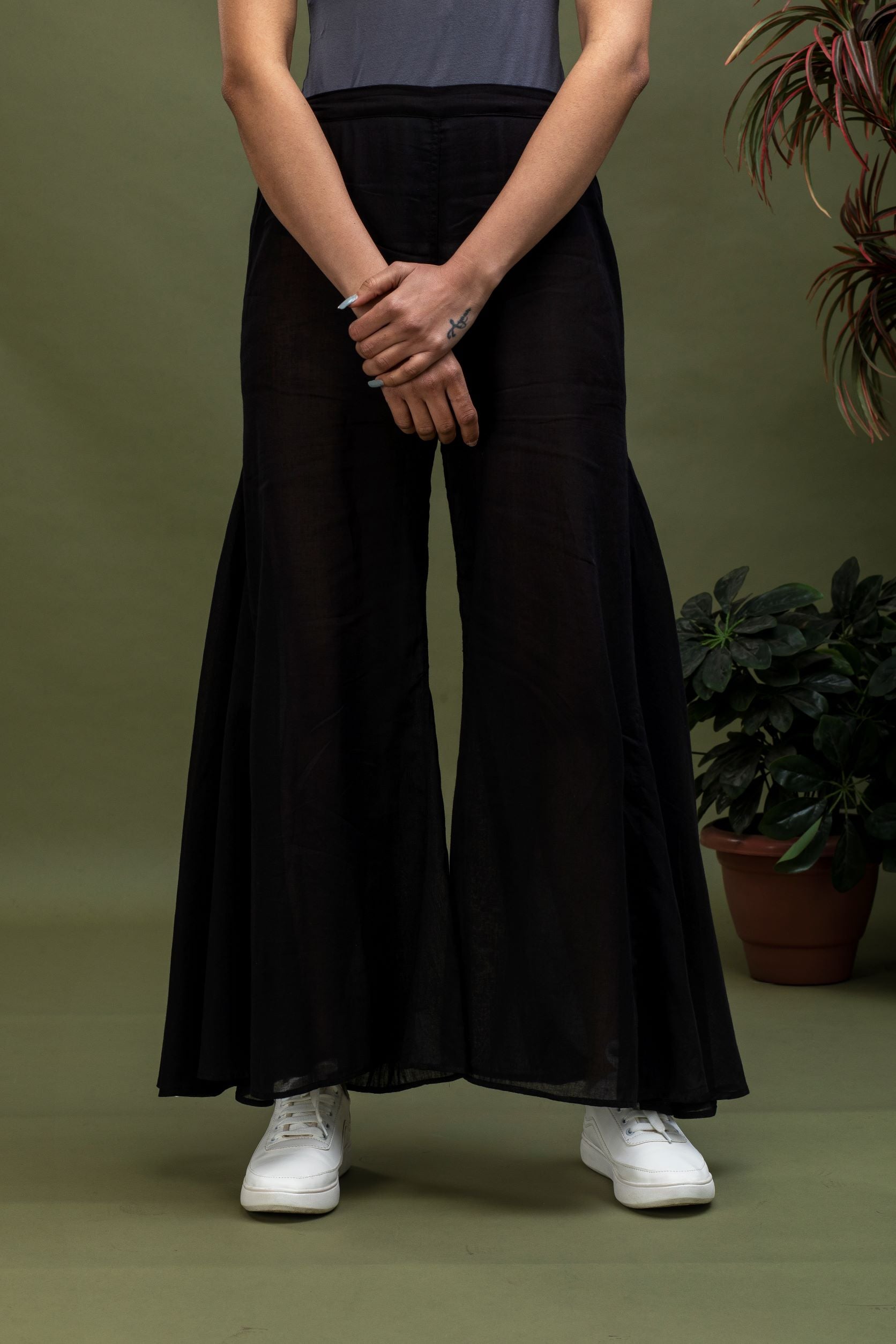 Cotton Flared Pants