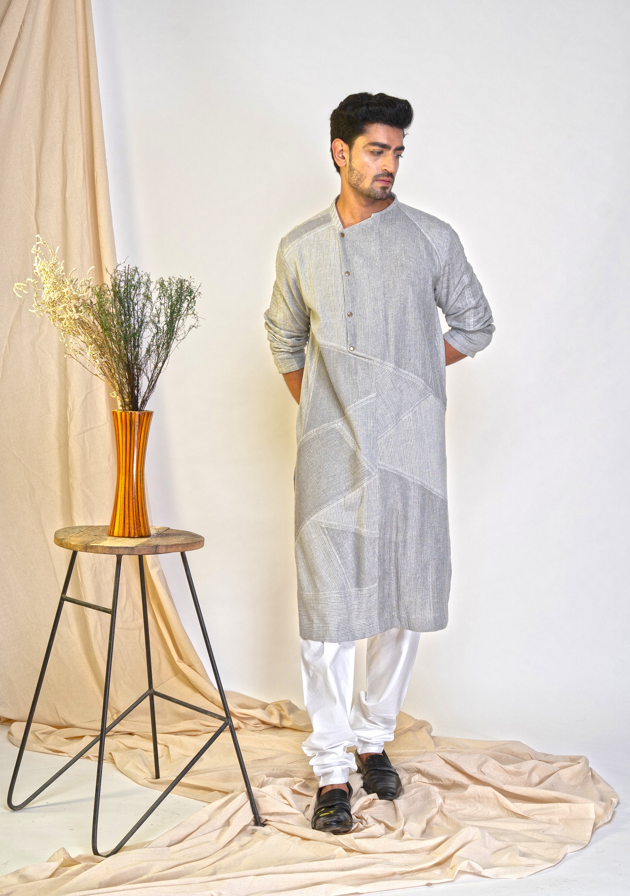 STONE GREY KURTA