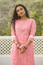 Load image into Gallery viewer, Swara Pink Kurta-Pant Set
