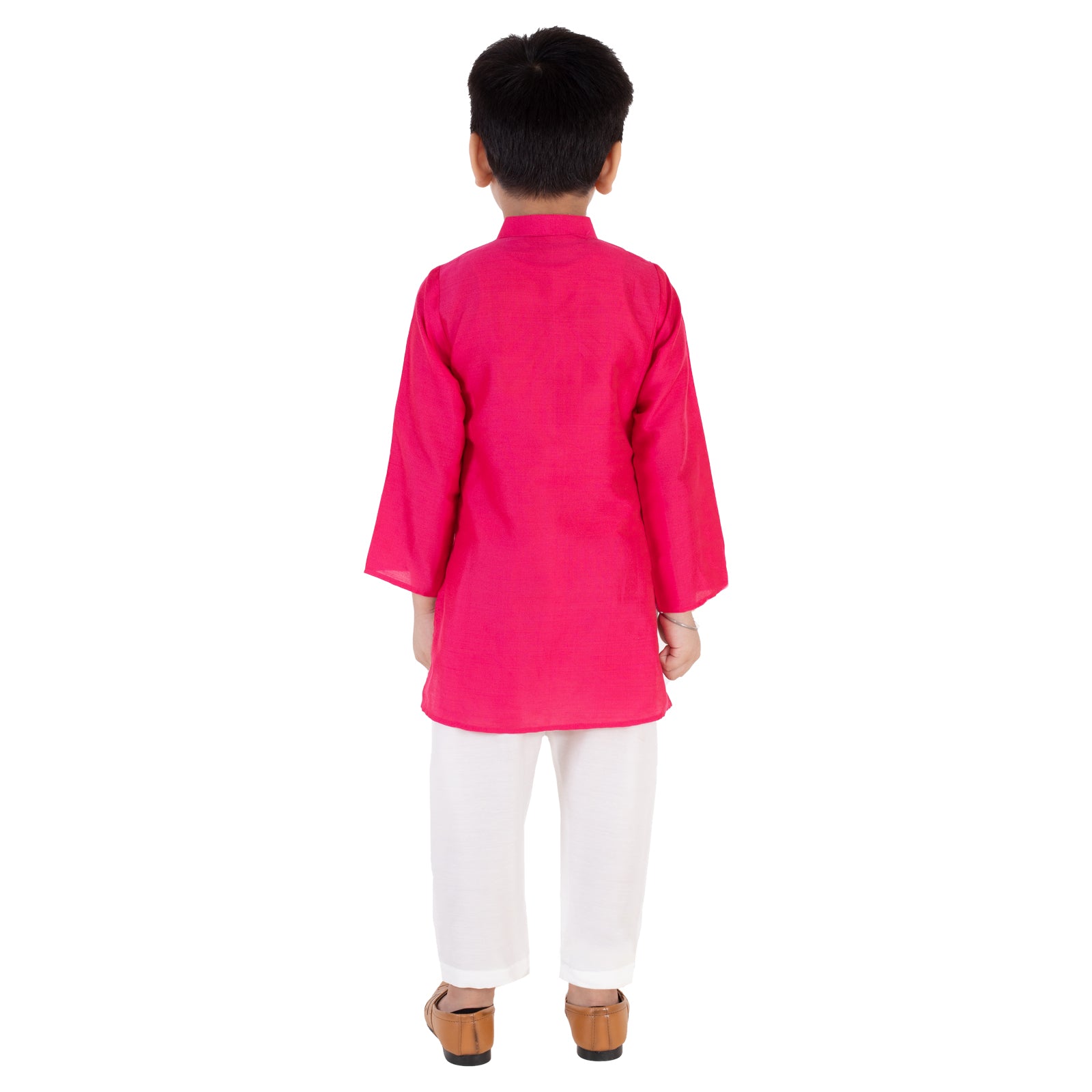 Pink Kurta with White Pajama