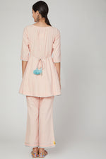 Load image into Gallery viewer, Pink sunset short kurta set
