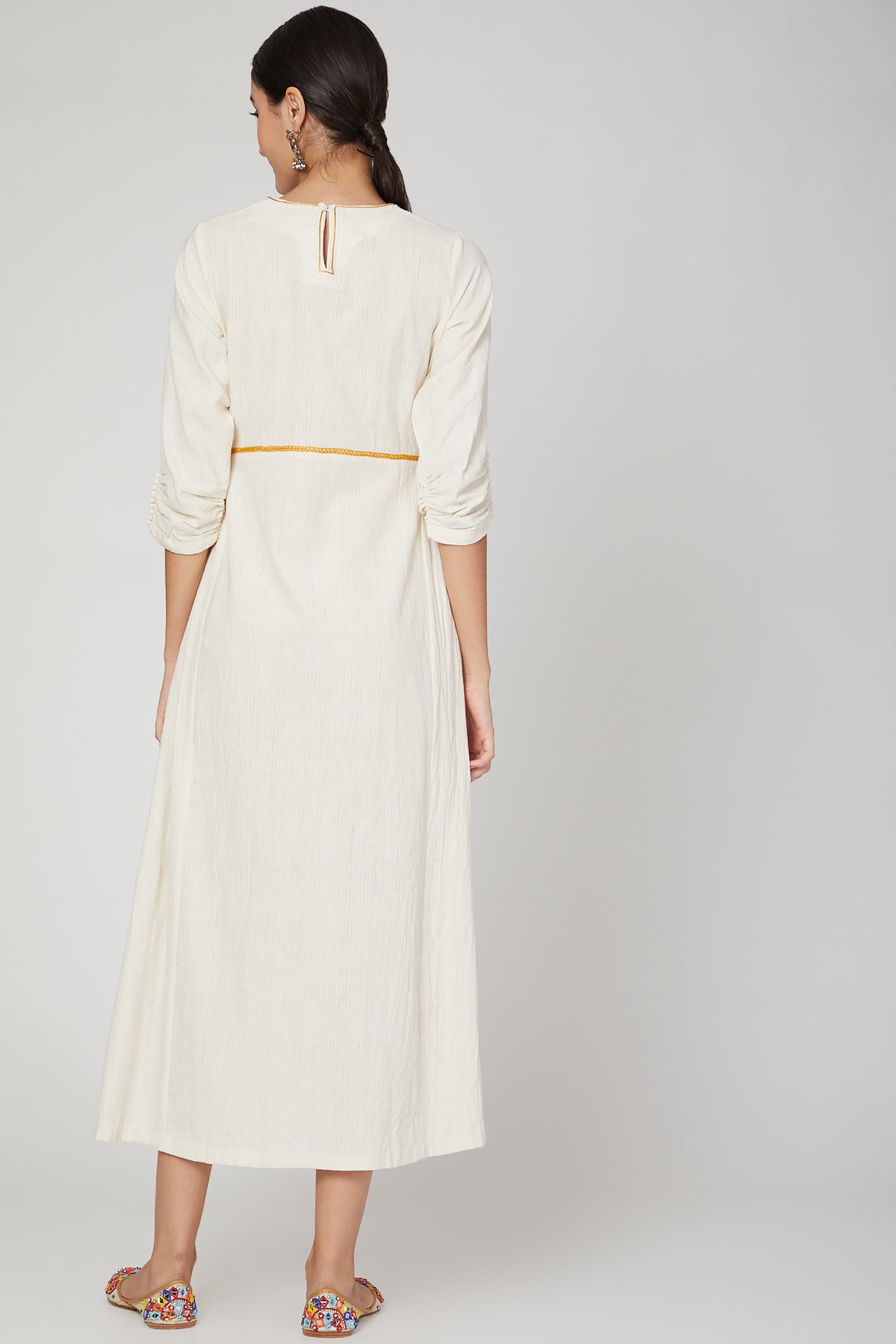 White lotus midi dress