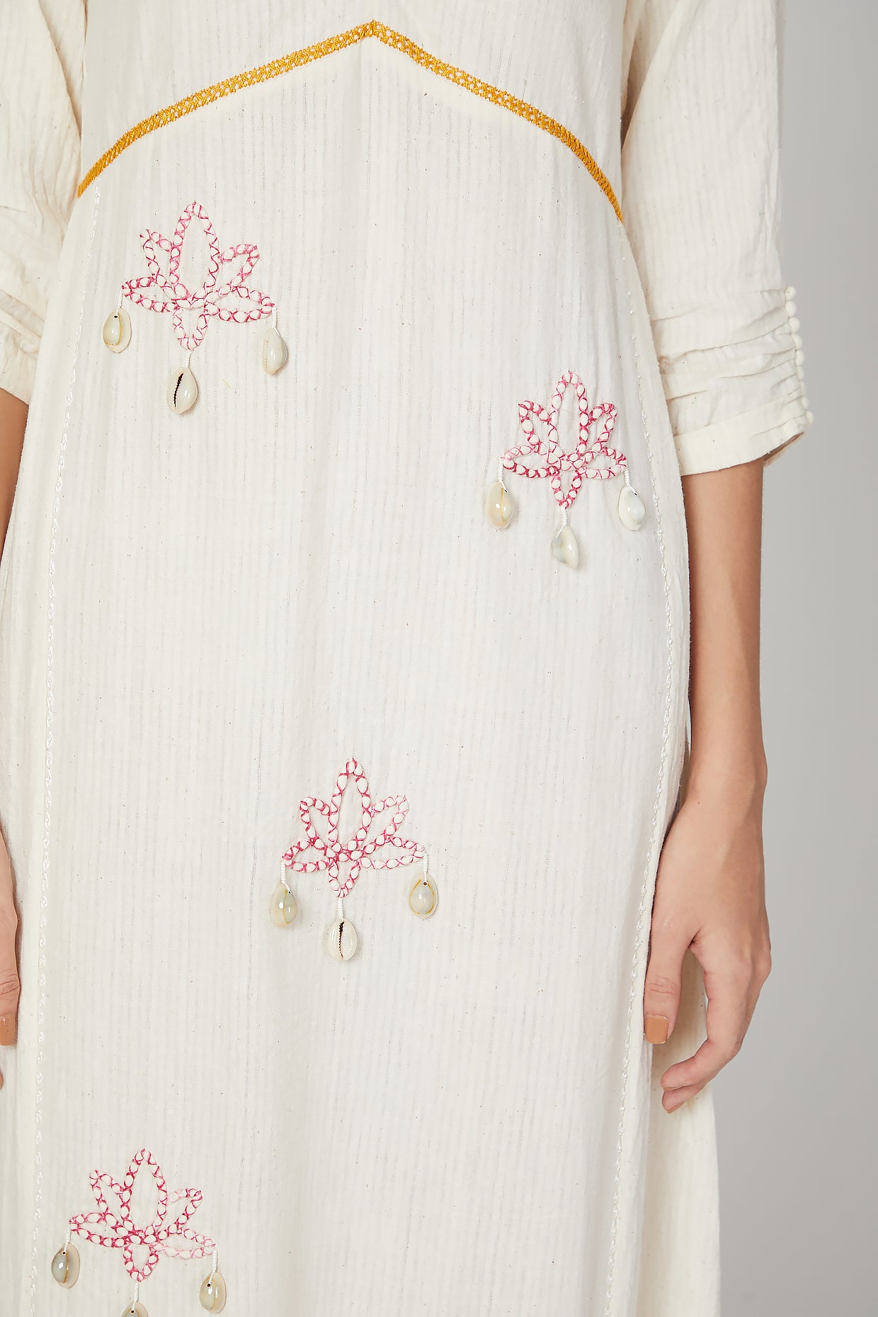 White lotus midi dress