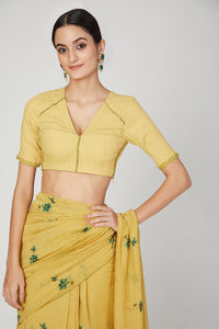 Sunset Jasmine saree blouse