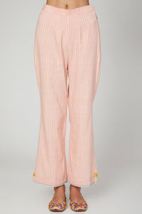 Pink sunset flower kurta pants set