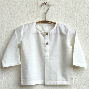 UNISEX ESSENTIAL WHITE KURTA + PANTS