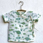 Load image into Gallery viewer, WHITEWATER KIDS UNISEX ORGANIC FISH PRINT TOP + MINT PANTS
