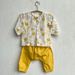 Load image into Gallery viewer, Organic Cotton Patang Yellow Bag - Kurta and Pyjama Pants Set
