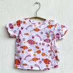 Load image into Gallery viewer, Organic Newborn Bag - Patang + Koi Red Angarakha
