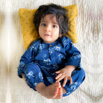 Load image into Gallery viewer, WHITEWATER KIDS UNISEX ORGANIC ZOO PRINT INDIGO ANGARAKHA TOP + PANTS
