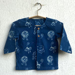 Load image into Gallery viewer, WHITEWATER KIDS UNISEX ORGANIC ZOO PRINT INDIGO ANGARAKHA TOP + PANTS
