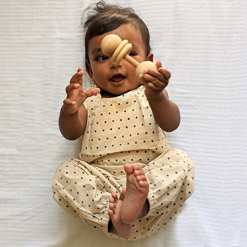 Organic Cotton Indigo Raidana Jhabla and Indigo Raidana Pajama Pants Set