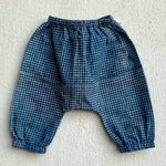 Load image into Gallery viewer, UNISEX ORGANIC ZOO YELLOW JHABLA WITH INDIGO CHECK PANTS
