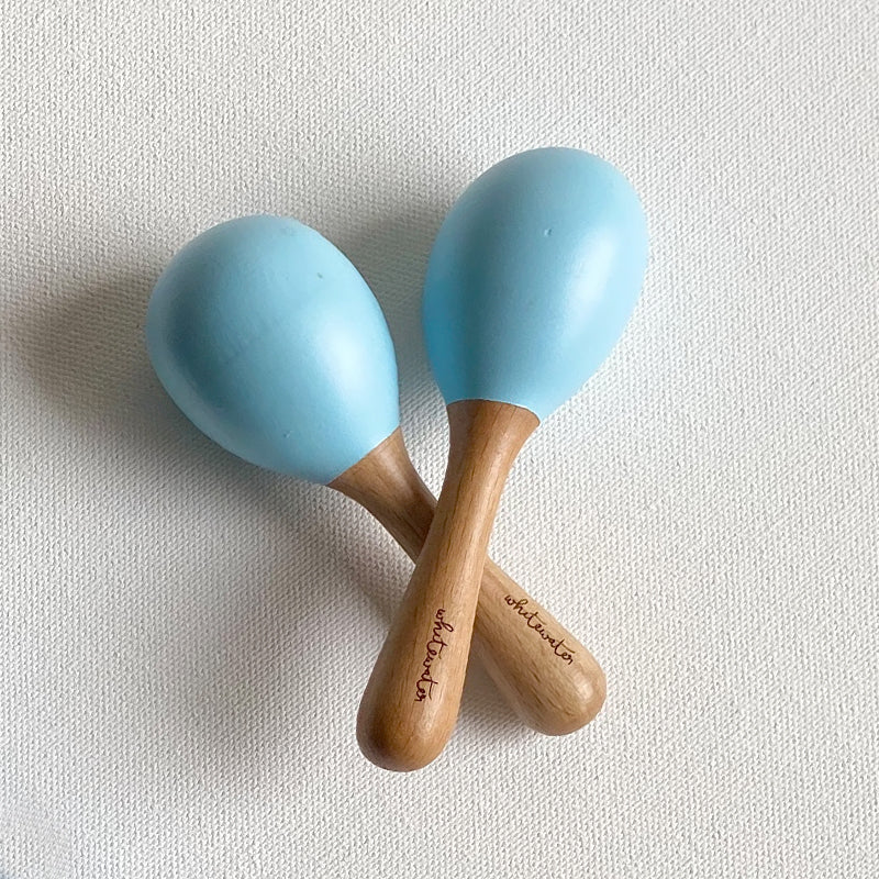 KIDS WOODEN MARACAS SET