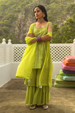 Load image into Gallery viewer, Zivah Green Kurta-Sharara Set
