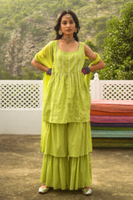 Load image into Gallery viewer, Zivah Green Kurta-Sharara Set
